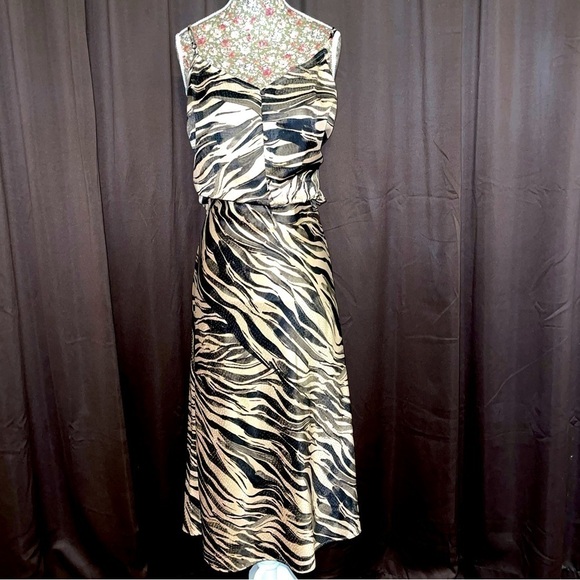 Nine West Satin Animal Print Set - Picture 1 of 9